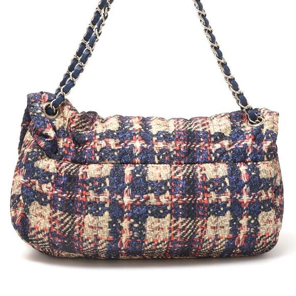 Chanel Tweed Print Chain Shoulder Bag - Picture 3 of 6